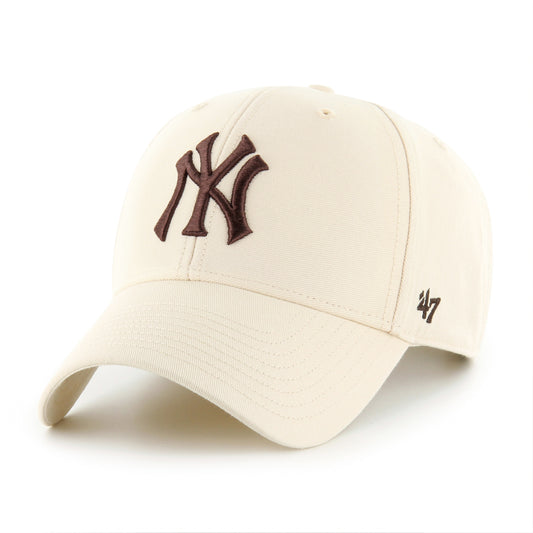 כובע מצחייה - שמנת / חום