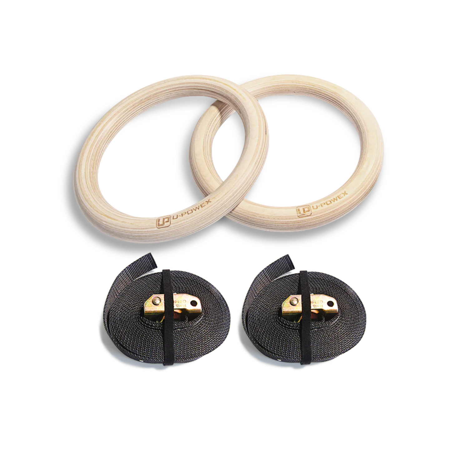 טבעות עץ עם רצועה GYMNASTIC RING DIA:28MM