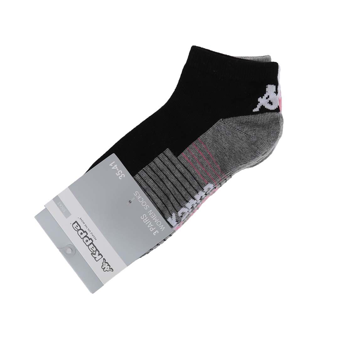 שלישיית גרביים נשים - שחור / לבן / אפור