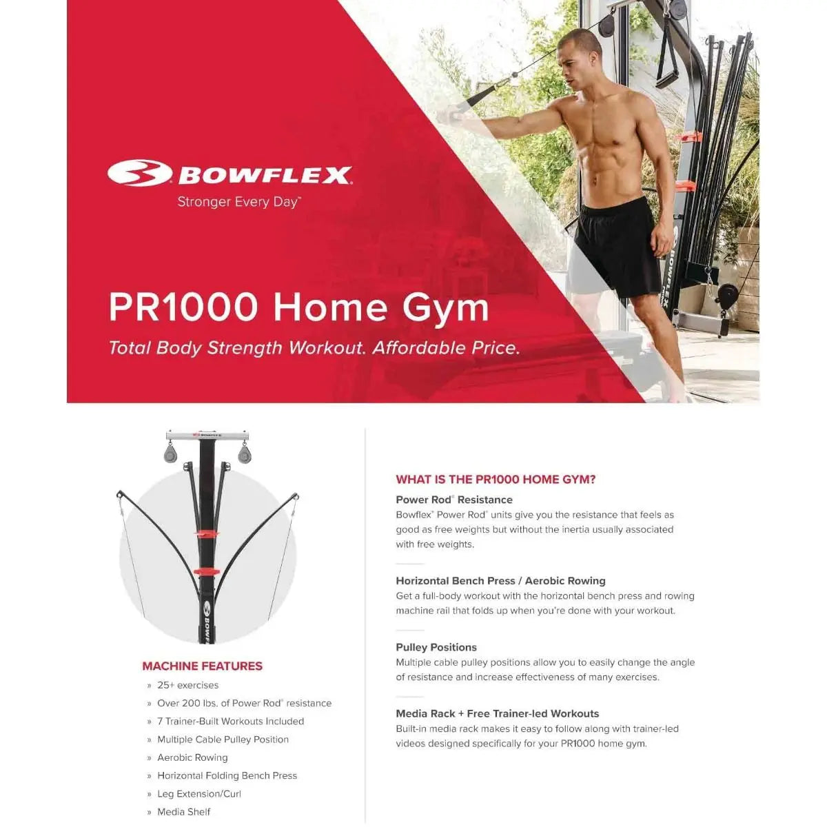 מולטי טריינר 0001RP XELFWOB BOWFLEX PR1000