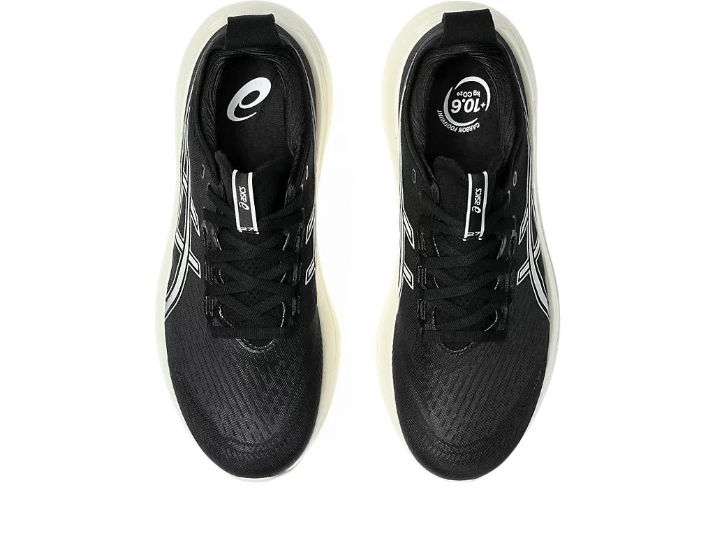 נעלי ריצה מקצועיות GEL NIMBUS 27 WIDE גברים - שחור / לבן