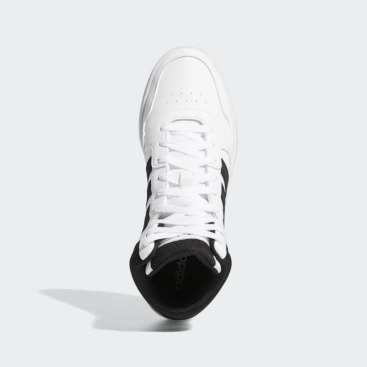 נעלי סניקרס HOOPS 3.0 MID גברים - לבן / שחור