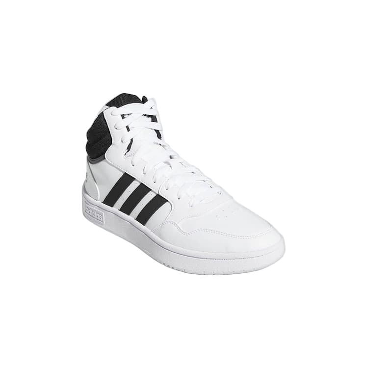 נעלי סניקרס HOOPS 3.0 MID גברים - לבן / שחור