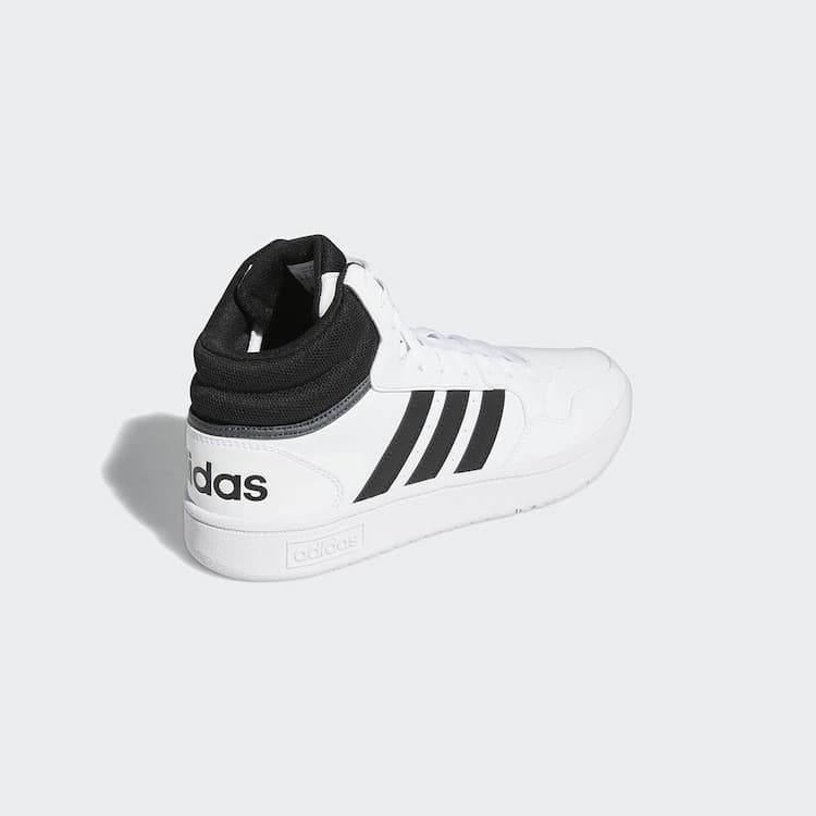 נעלי סניקרס HOOPS 3.0 MID גברים - לבן / שחור