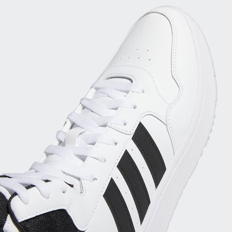 נעלי סניקרס HOOPS 3.0 MID גברים - לבן / שחור