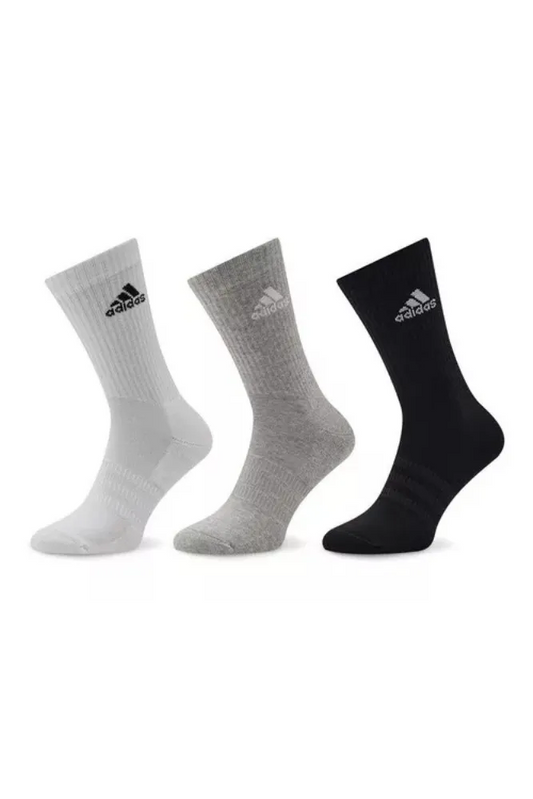 שלישיית גרבי ספורט יוניסקס - שחור / לבן / אפור