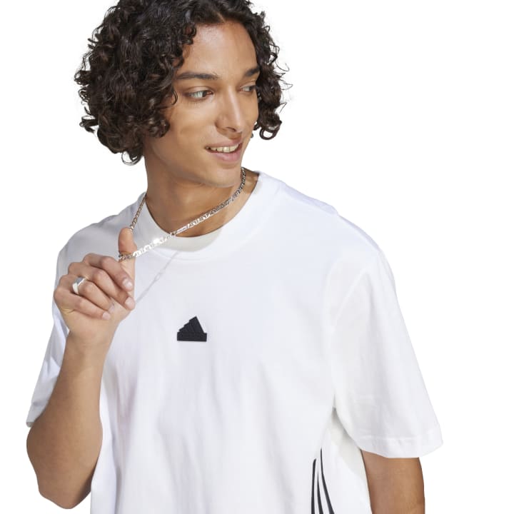 חולצה קצרה גברים - לבן