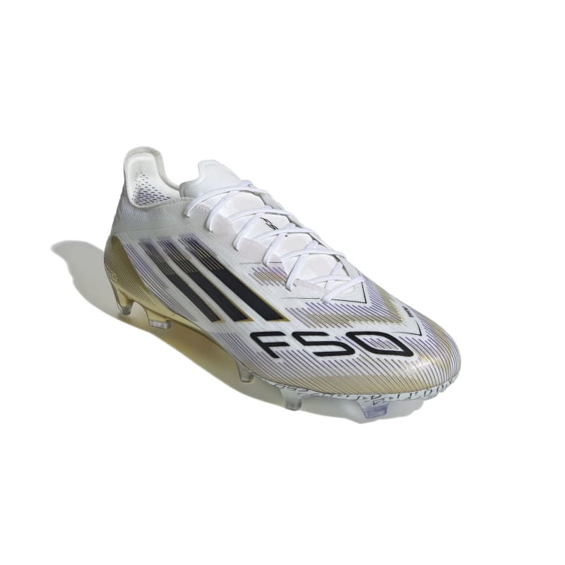 נעלי כדורגל F50 ELITE FG גברים - לבן / זהב