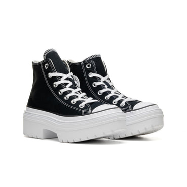 נעלי אולסטאר LUGGED HEEL HI נשים - שחור / לבן