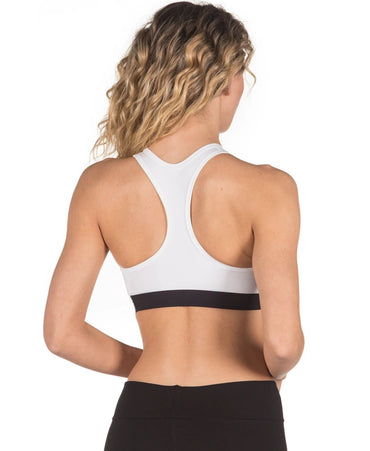 חזיית ספורט נשים - לבן