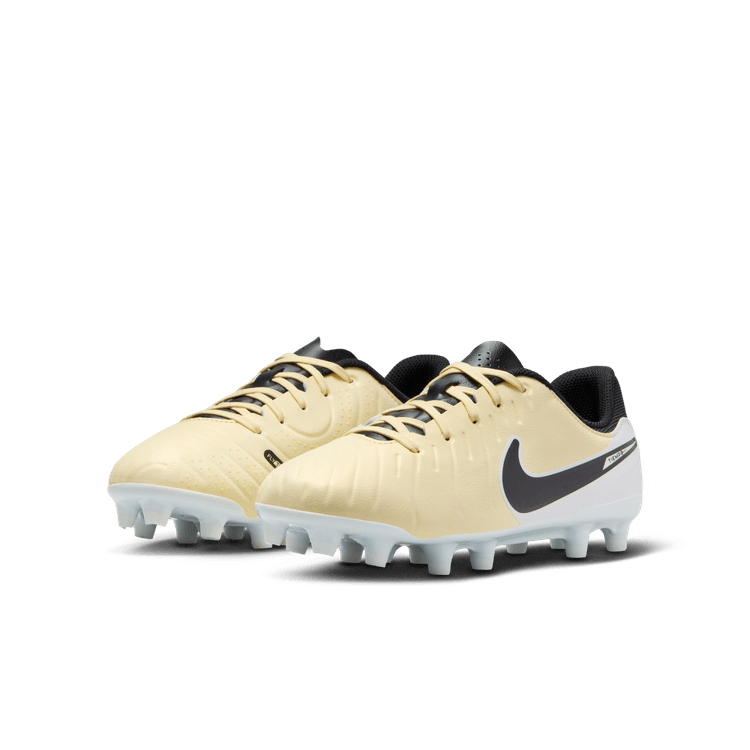 נעלי כדורגל JR. TIEMPO LEGEND 10 ACADEMY ילדים - בז' / לבן
