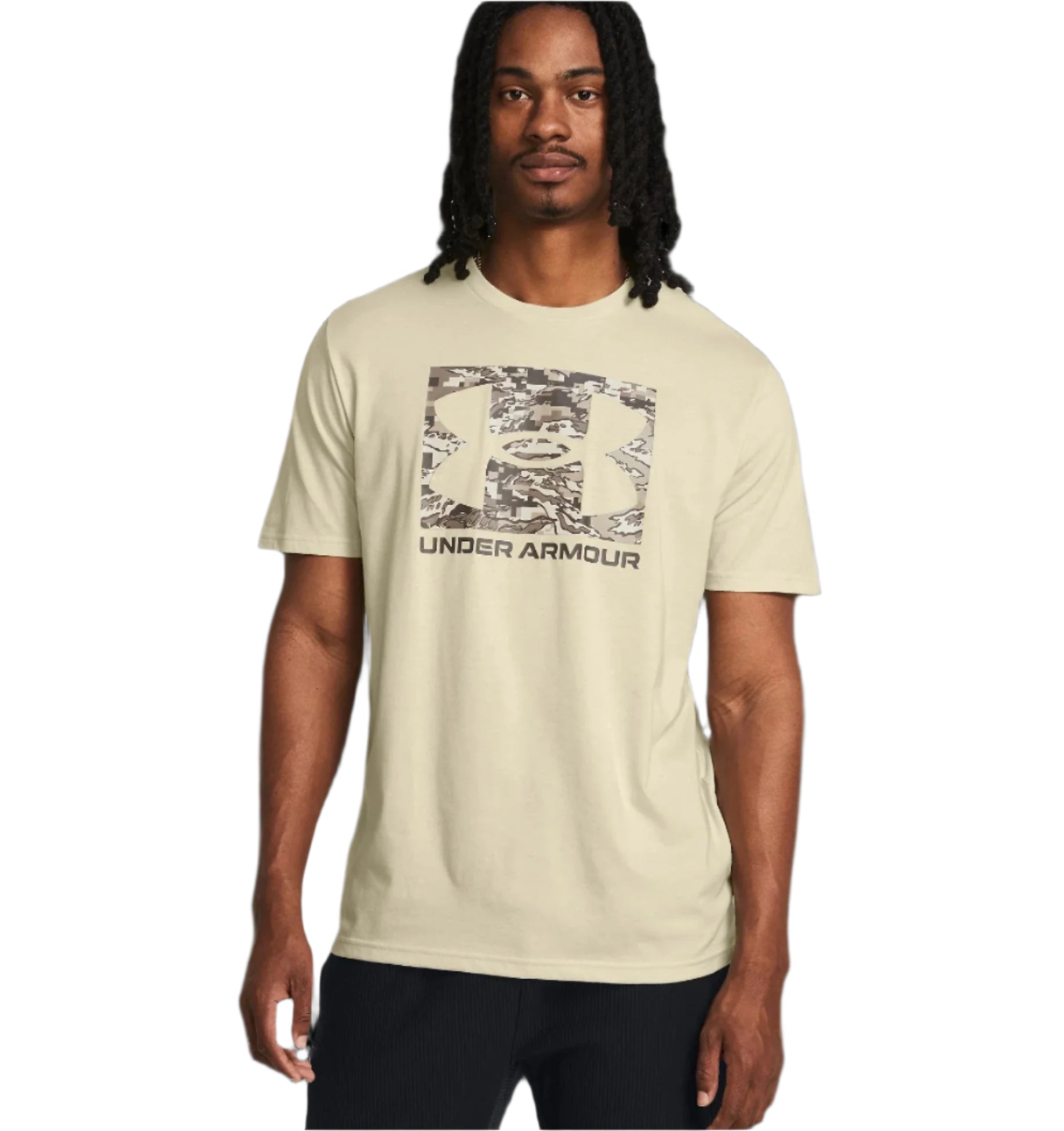 חולצה קצרה גברים - שמנת