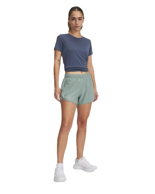 מכנסי ריצה קצרים נשים - ירוק בהיר