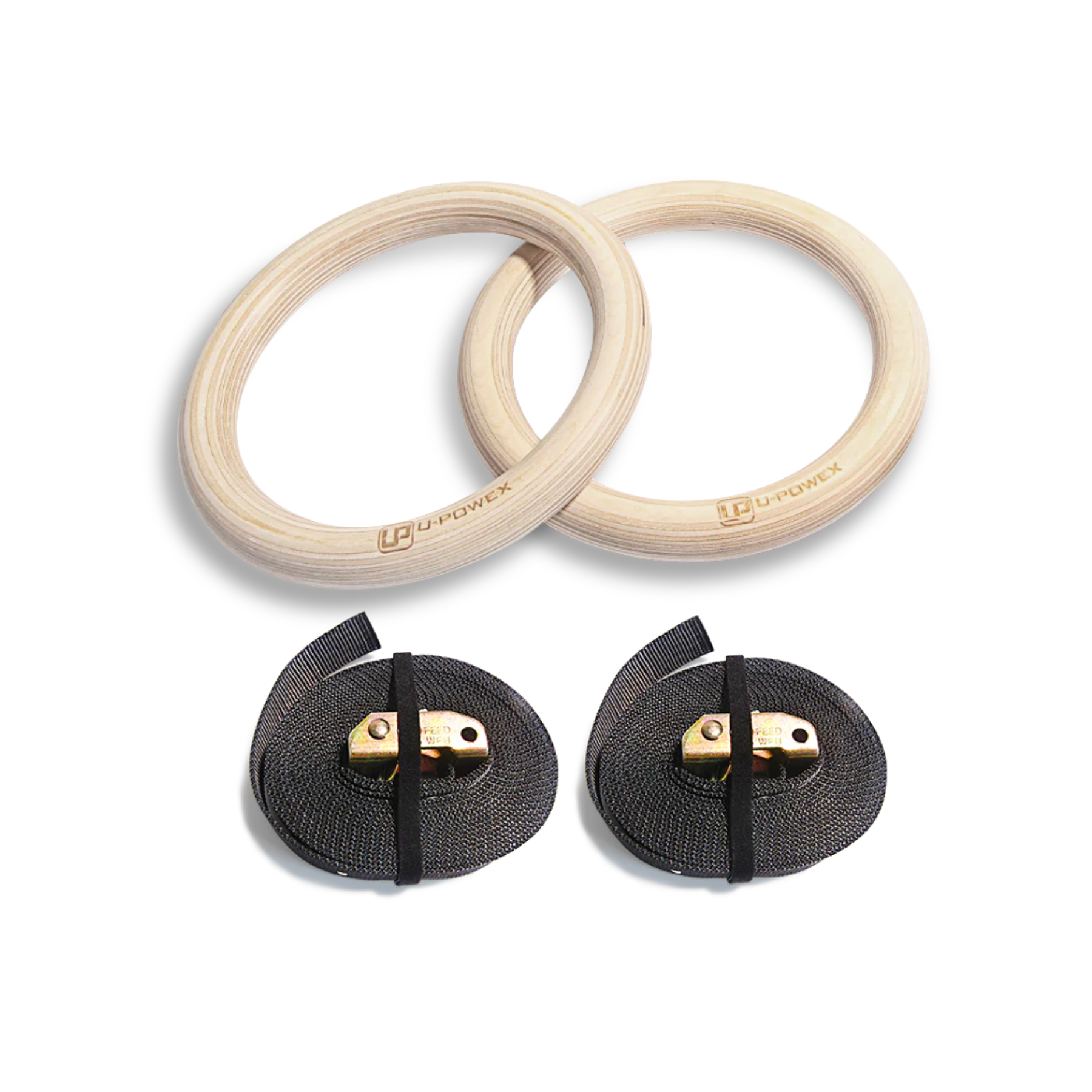 טבעות עץ עם רצועה GYMNASTIC RING DIA:28MM