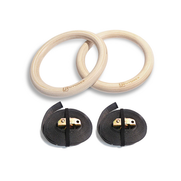 טבעות עץ עם רצועה GYMNASTIC RING DIA:28MM