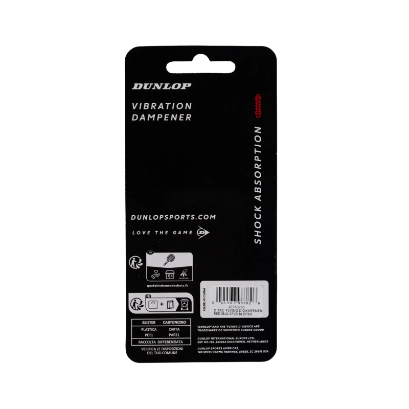 D TAC FLYING D DAMPENER RED BLACK 2PCS