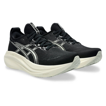 נעלי ריצה מקצועיות GEL NIMBUS 27 WIDE גברים - שחור / לבן
