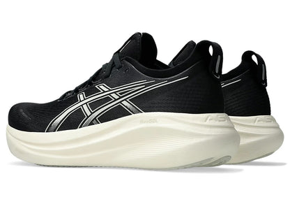 נעלי ריצה מקצועיות GEL NIMBUS 27 WIDE גברים - שחור / לבן