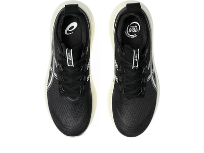 נעלי ריצה מקצועיות GEL NIMBUS 27 WIDE גברים - שחור / לבן