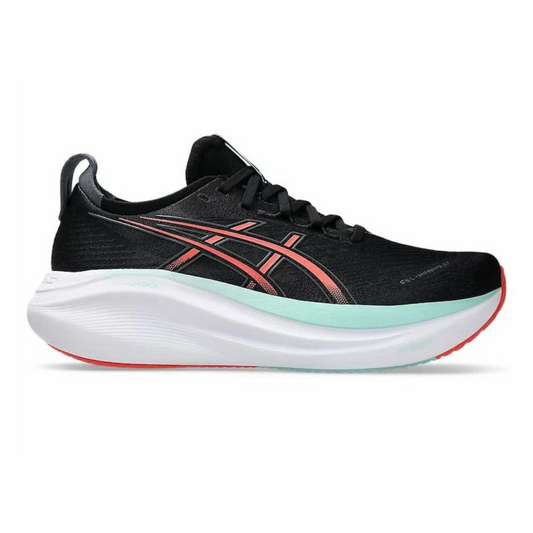 נעלי ריצה מקצועיות GEL NIMBUS 27 WIDE גברים - שחור / לבן / כתום