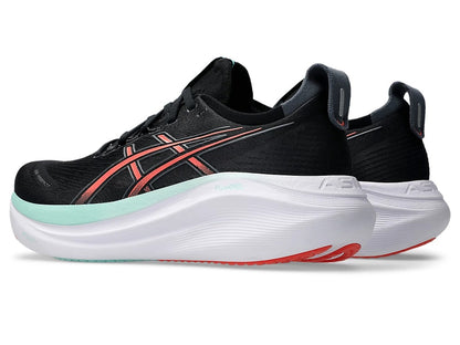 נעלי ריצה מקצועיות GEL NIMBUS 27 WIDE גברים - שחור / לבן / כתום