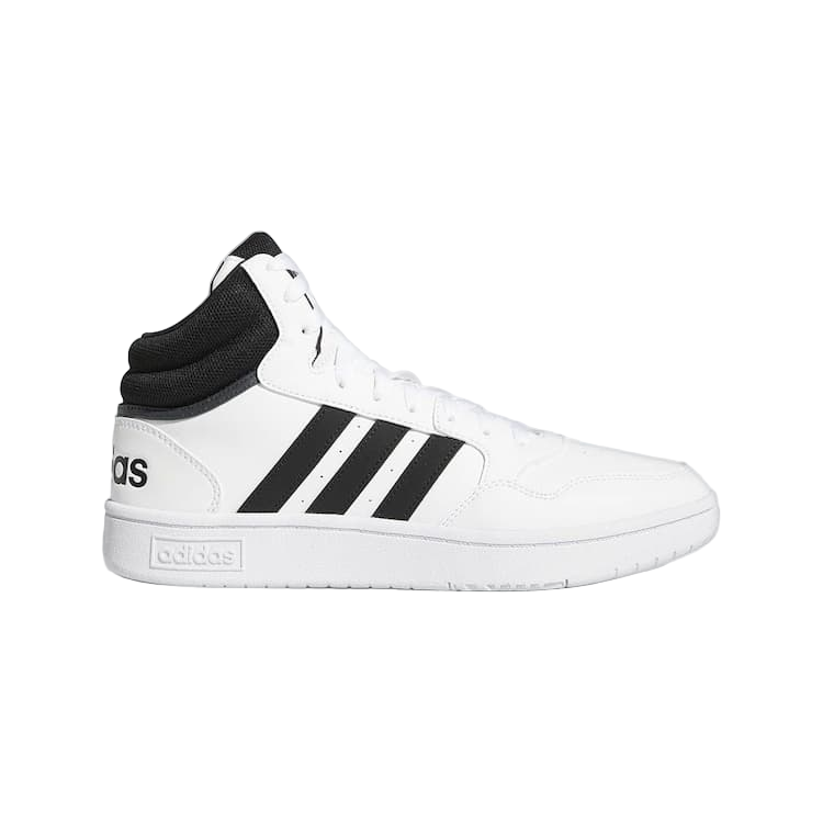 נעלי סניקרס HOOPS 3.0 MID גברים - לבן / שחור
