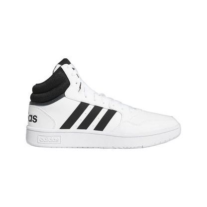 נעלי סניקרס HOOPS 3.0 MID גברים - לבן / שחור