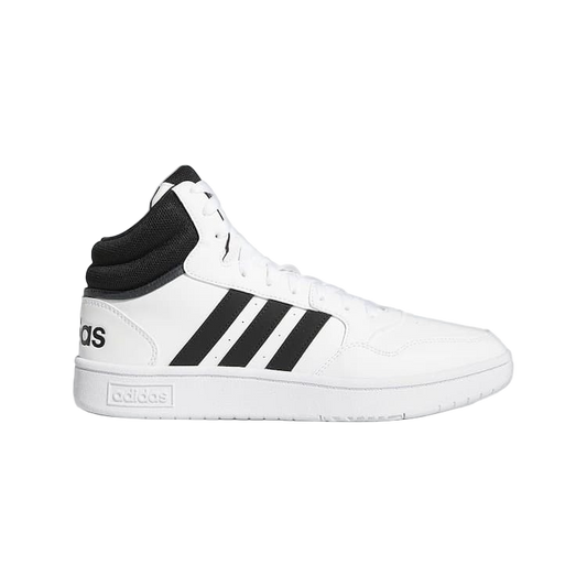 נעלי סניקרס HOOPS 3.0 MID גברים - לבן / שחור