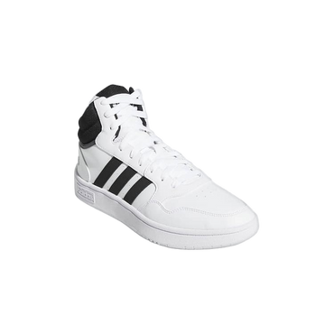 נעלי סניקרס HOOPS 3.0 MID גברים - לבן / שחור