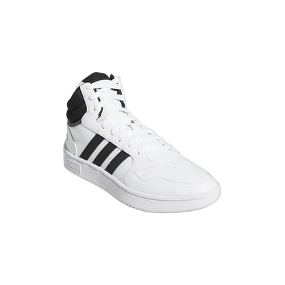 נעלי סניקרס HOOPS 3.0 MID גברים - לבן / שחור