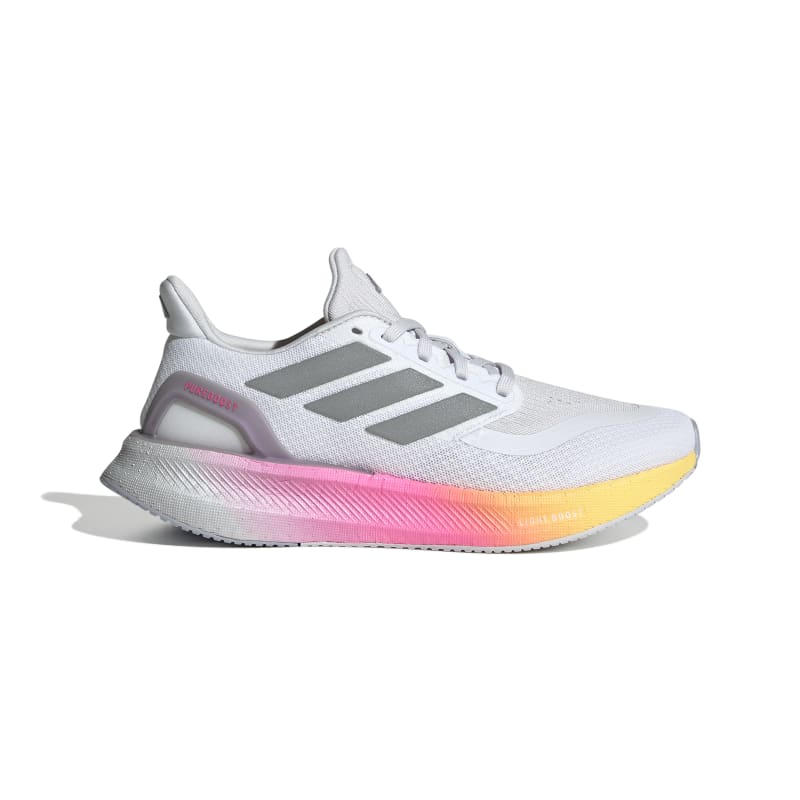 נעלי ריצה מקצועיות PUREBOOST 5 נשים - אפור / ורוד / צהוב