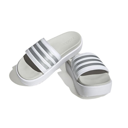כפכפי  ADILETTE PLATFORM נשים - לבן