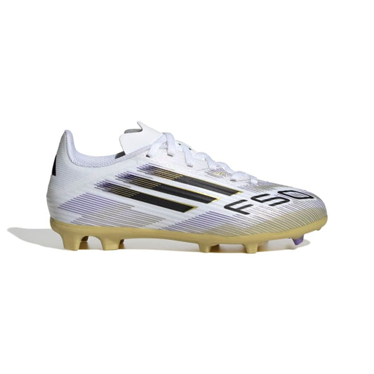 נעלי  כדורגל F50 LEAGUE FG/MG ילדים - לבן / זהב