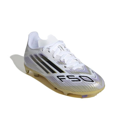 נעלי  כדורגל F50 LEAGUE FG/MG ילדים - לבן / זהב