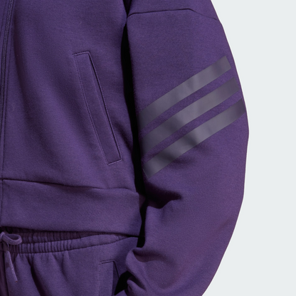 ז'קט טרנינג קפוצ'ון עם רוכסן מלא ל- ילדות נוער