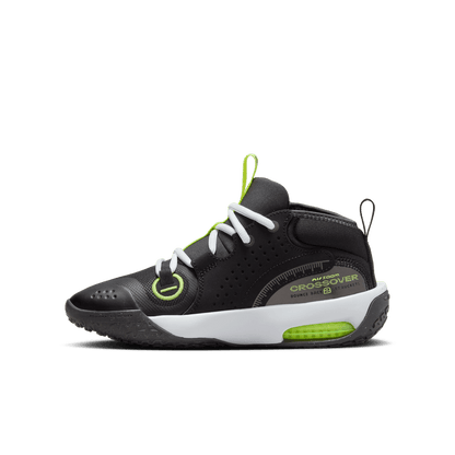 נעלי כדורסל AIR ZOOM CROSSOVER 2 ילדים - שחור / אפור / ירוק