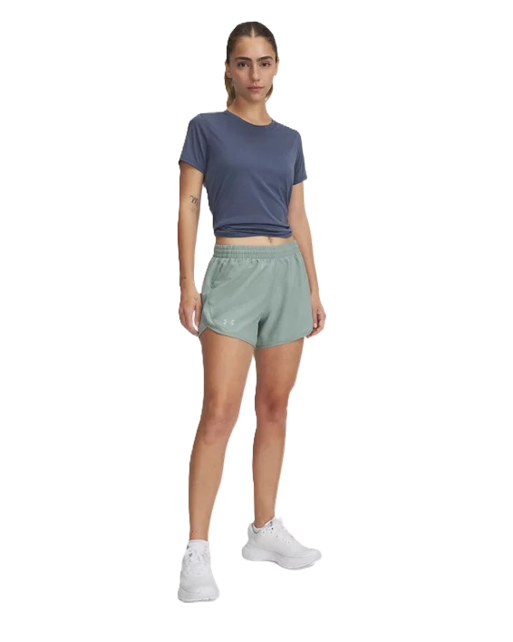מכנסי ריצה קצרים נשים - ירוק בהיר